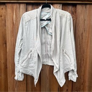 Anthropologie Cream Utility Jacket